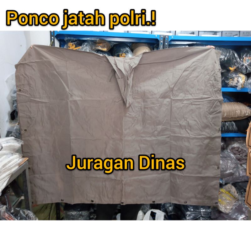 Jatah POLRI Jas Hujan Ponco Coklat Polisi / Jas Hujan Mantel Kalong / Jas Hujan Jatah Polisi / Jas hujan Ponco loreng malvinas jatah TNI / Ponco loreng jatah