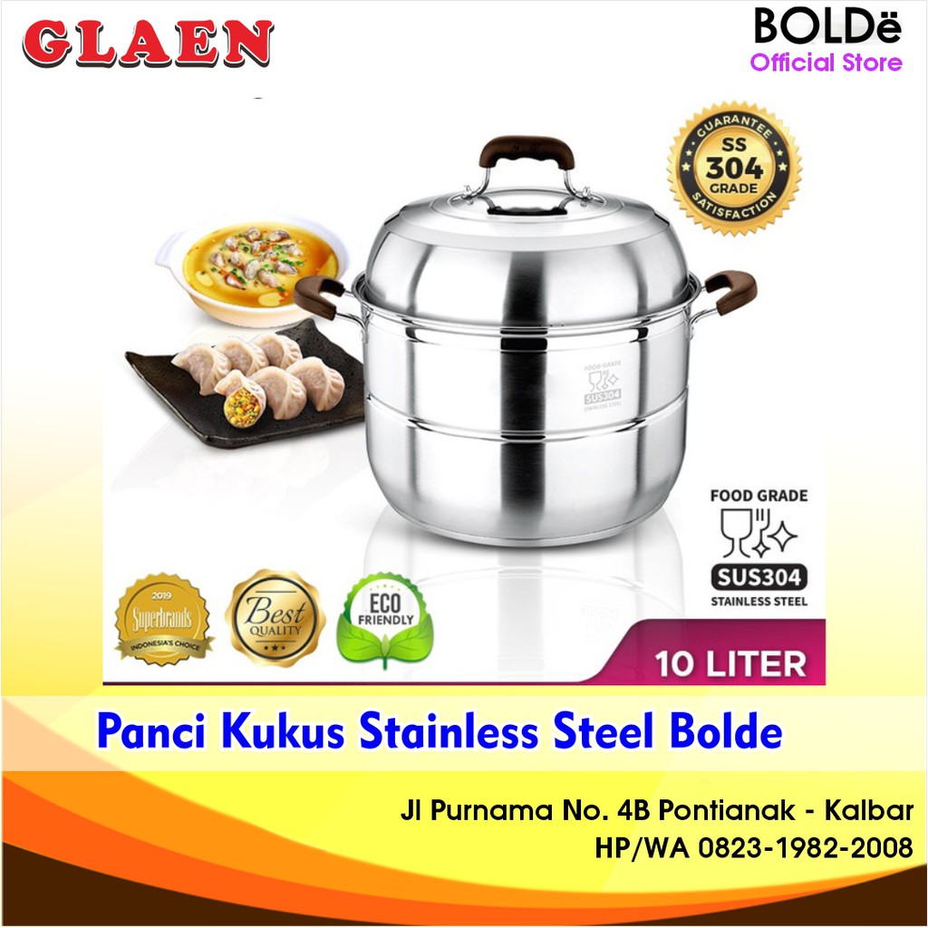 Bolde Steamer Stainless Steel Ss 304 Panci Kukus Bolde Stainless Stell Shopee Indonesia