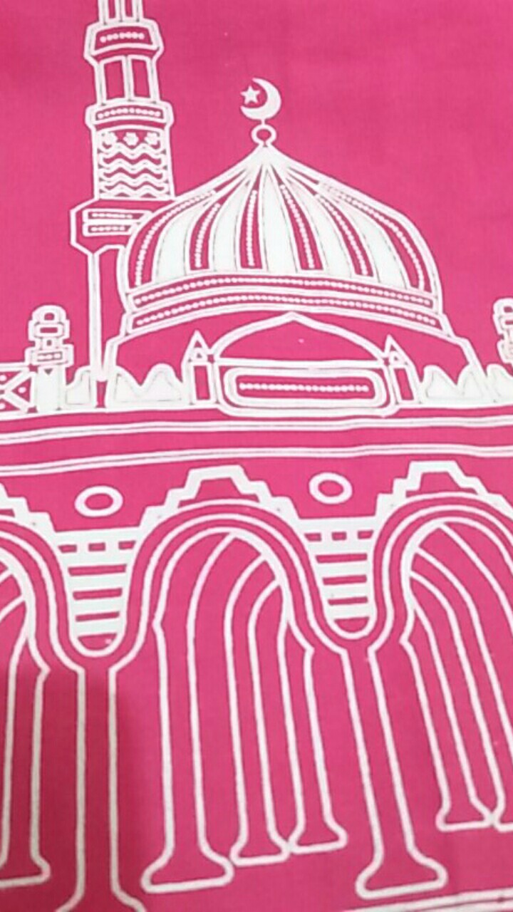 Sajadah Batik Anak / Tanggung (40cm X 60cm) Motif Masjid Lapis Blacu