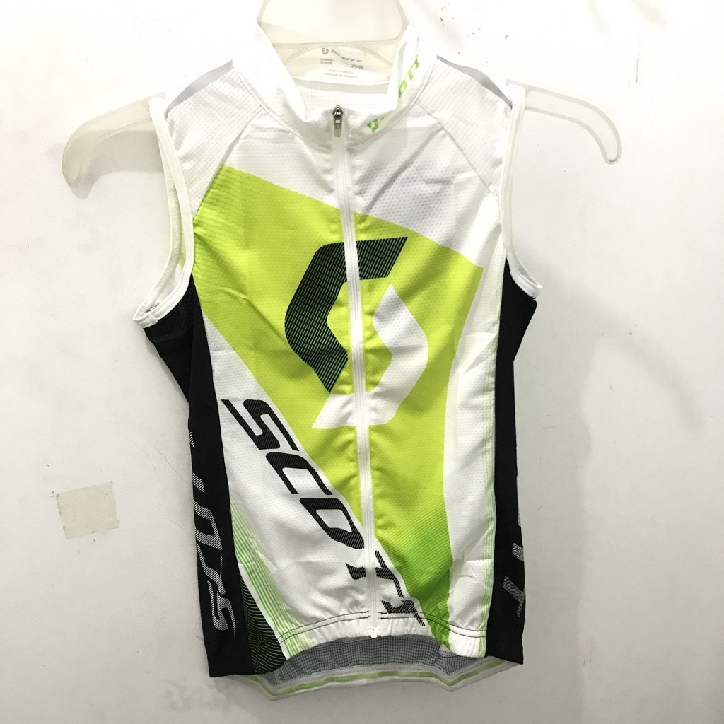 Jersey SCOTT Rompi Vest Sepeda Scott Original WS RC White Green