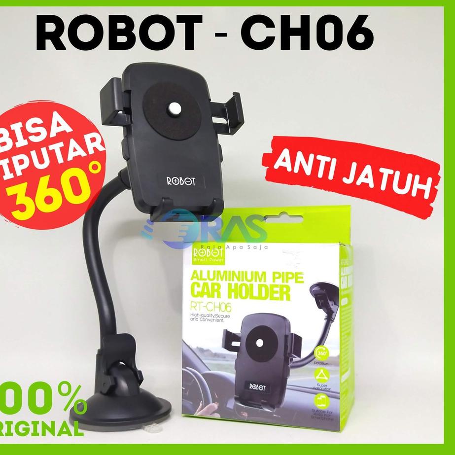 Trend - Car Holder HP Mobil Robot CH06 - Holder Mobil Dashboard Kaca Senderan Tempat Pegangan HP Di 