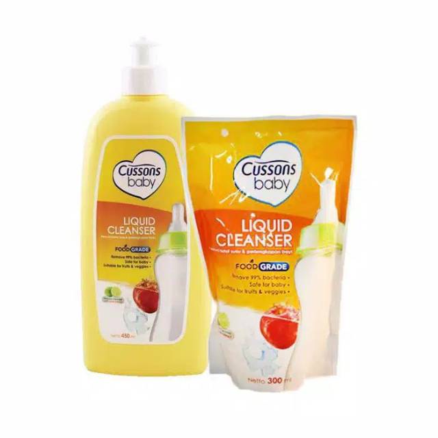 CUSSONS BABY LIQUID CLEANSER BOTOL 450ml Botol+ Refill 300ml/Sabun Cuci Botol Cussons Baby