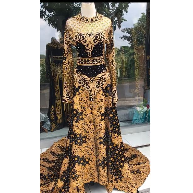 GAUN KEBAYA BLUDRU PENGANTIN JAWA MODERN MEWAH