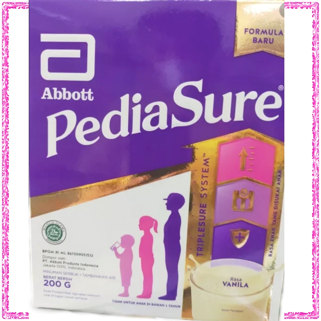 Jual Susu Pediasure Formula Baru 200gr Rasa Vanila Madu Tumbuh Kembang ...