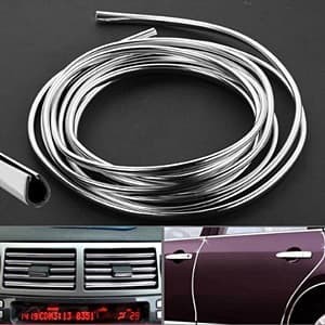 List Krom dekorasi interior exterior mobil moulding trim Chrome 4Meter