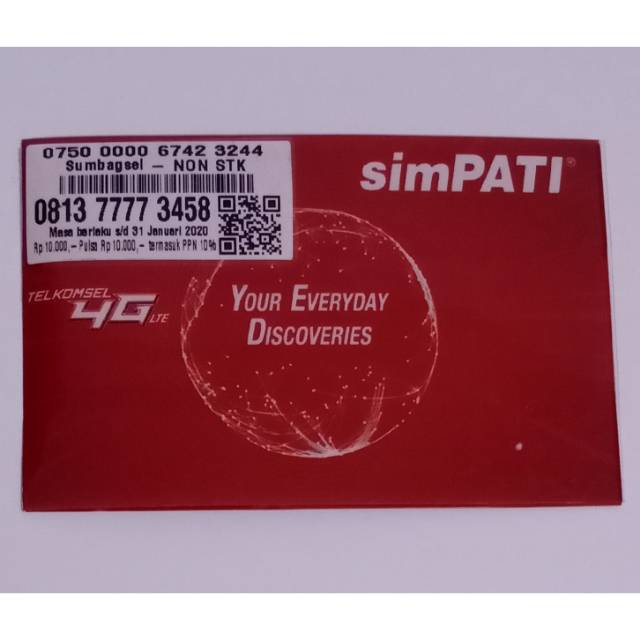 Nomor cantik simpati 7777 3458