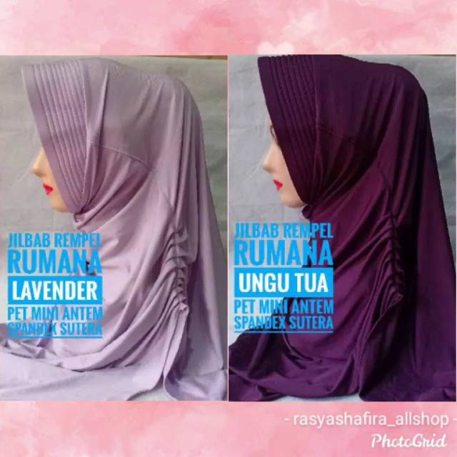 Termurah Kerudung dinas jilbab dinas jilbab rempel rumana lavender ungu