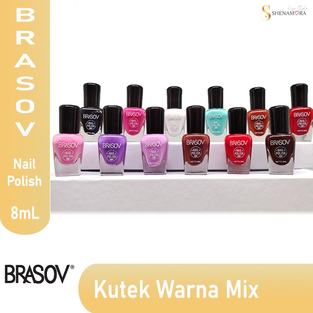 Brasov Kutek Assorted Colours/Nail Polish Combo Isi : 24 Pieces @ 8 ml