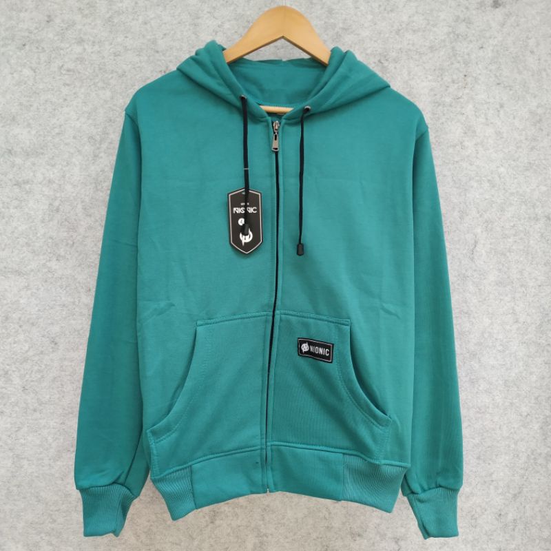 Jaket Hoodie Polos Tosca Original Nionic Pria Wanita Free Gantungan Kunci