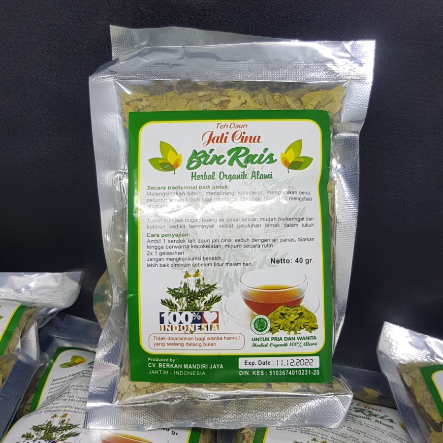 

teh daun JATI CINA BIN RAIS herbal organik mempermudah berkeringat |langsing herbal