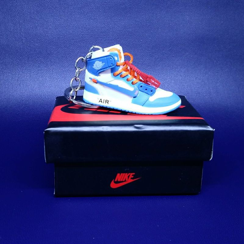 Gantungan Kunci Sneakers Air Jordan 1 x Off White Keychain Hypebeast