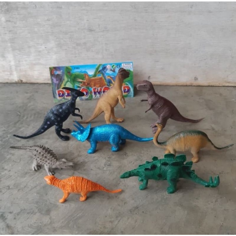 Mainan Set Dinosaurus Jumbo Karet - Hewan Dino Besar Anak Edukatif SNI