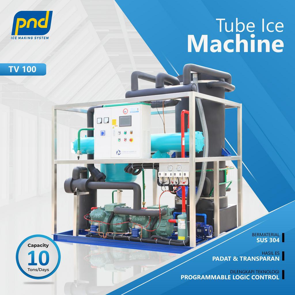 Mesin Pembuat Es Kristal Tube | Tube Ice Machine | Kapasitas 10 Ton