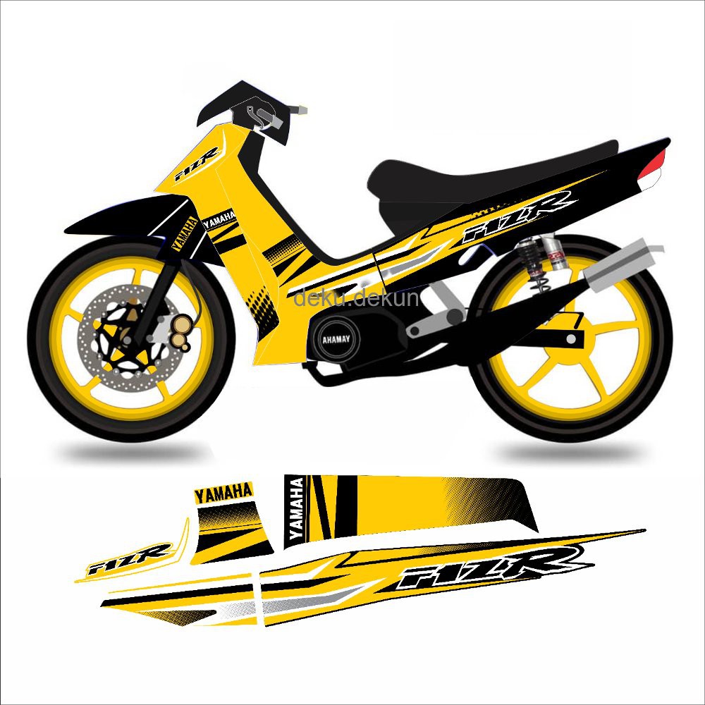 Stiker Striping F1zr Variasi Kuning Tahan Vernis Cod Shopee