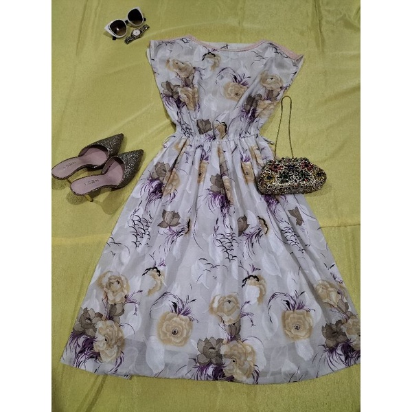 dress sifon bunga
