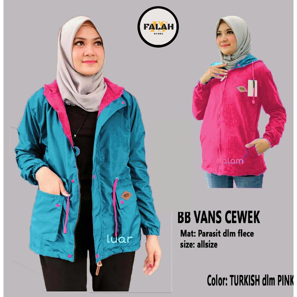 Jaket Daily Vans Bulak Balik fleece L fit to XL Cowok Cewek