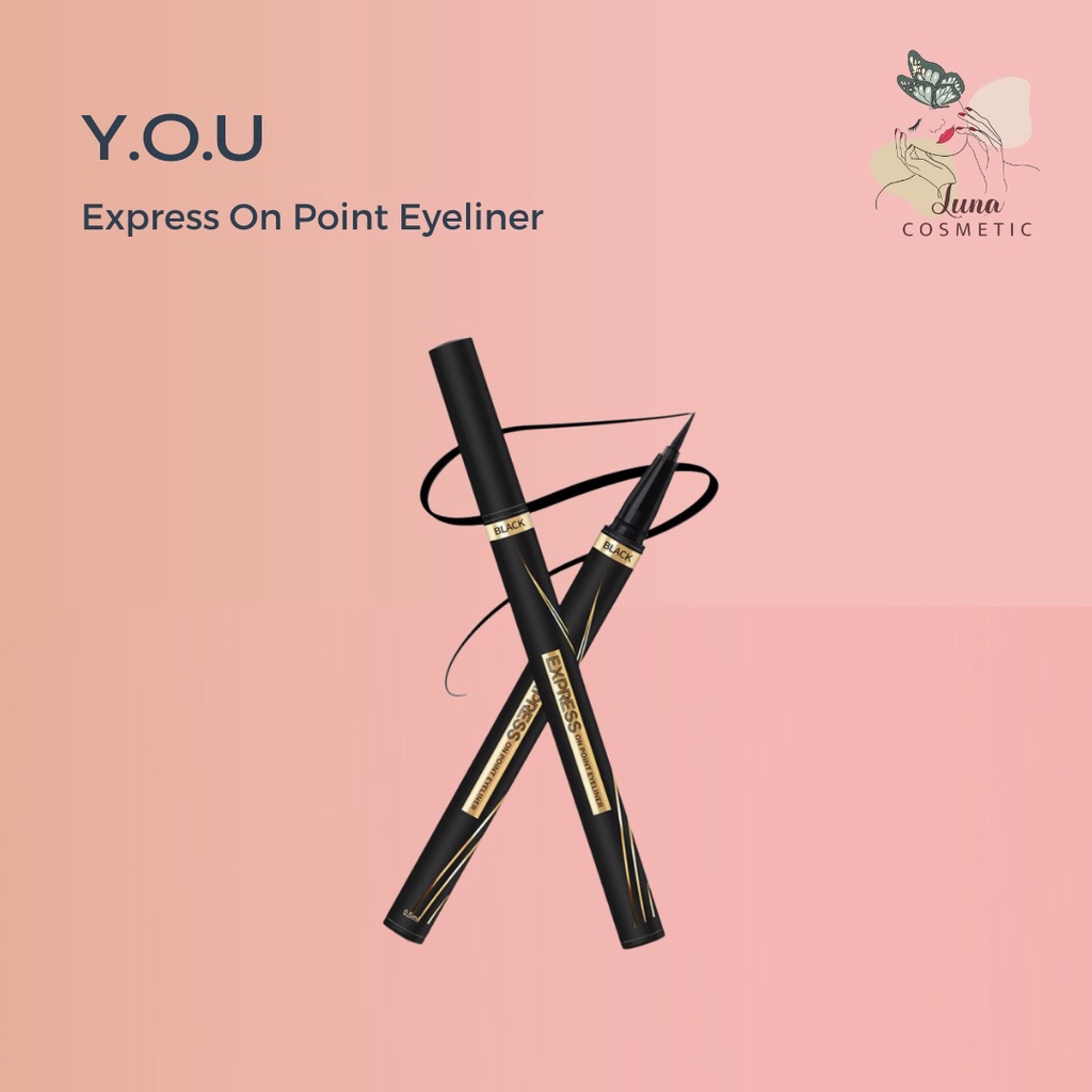 YOU Express On Point Eyeliner [Quick-set Formula, Ultra-soft Felt Tip, Up to 12H Long-wear]