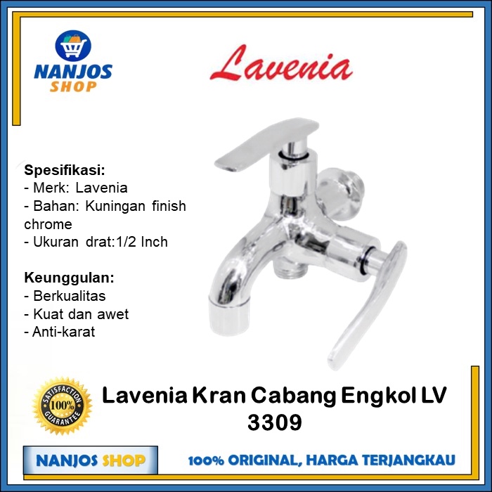 Lavenia Keran / Kran Tembok Cabang / Double Tap Lv 3309 Lv3309 Lv-3309