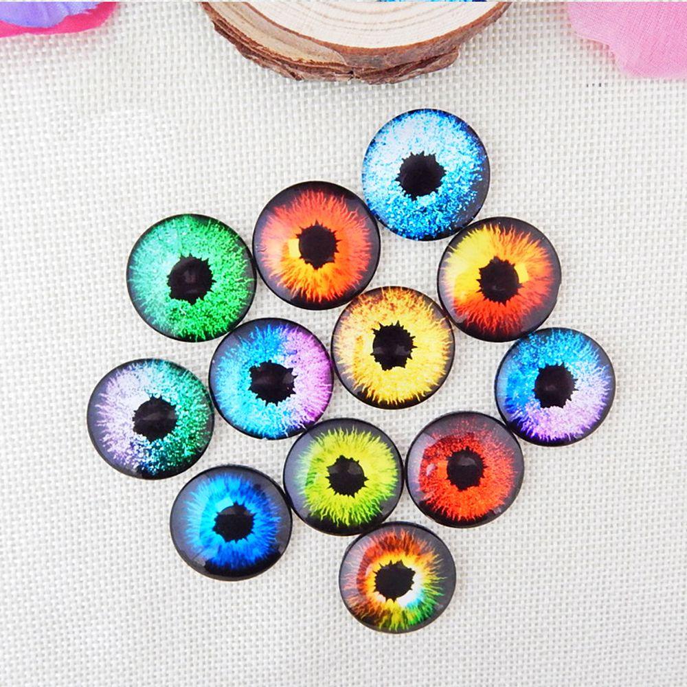 Lanfy Mata Boneka Dolls Aksesoris DIY Craft Handmade Perhiasan Kaca Bulat Mata Palsu Cabochon DIY Toy Eyes