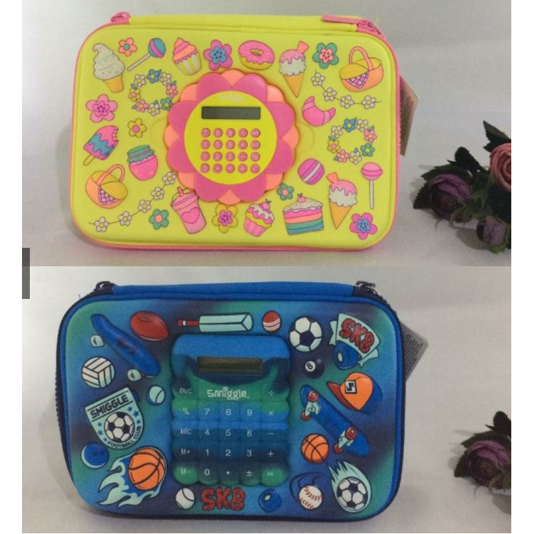 

100% SMIGGLE ORIGINAL / TEMPAT PENSIL SMIGGLE HARDTOP WITH CALCULATOR