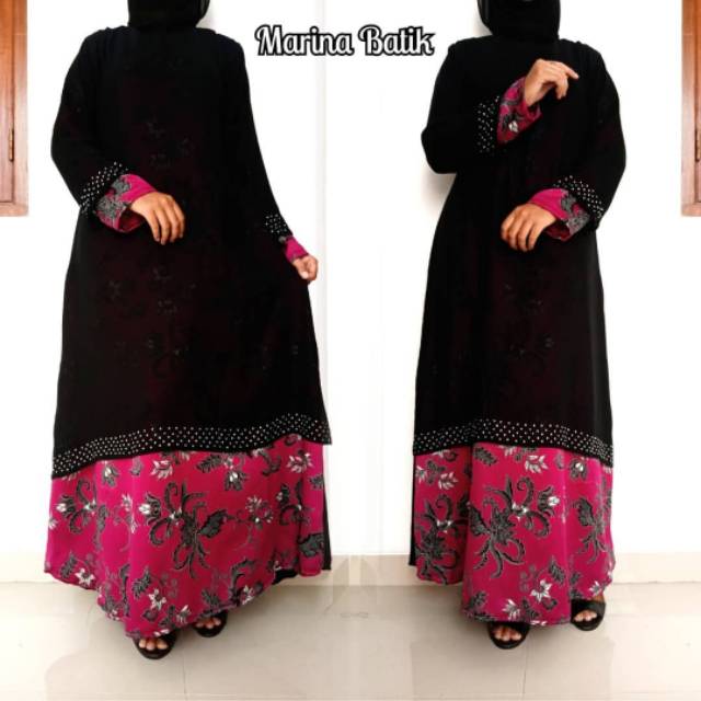 Gamis Syari Turki (Abaya Jumbo) Marina Batik