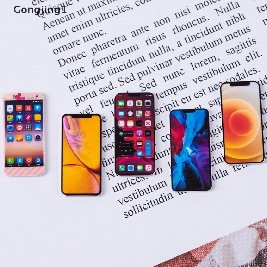 Gongjing1 Mainan Miniatur Handphone Skala 1: 12 Untuk Dekorasi Rumah Boneka