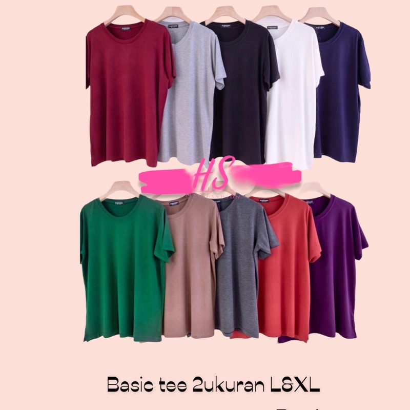 ATASAN POLOS BASIC LEHER BULAT OVERSIZE/TSHIRT OBLONG WANITA BASIC O/OVERSIZE