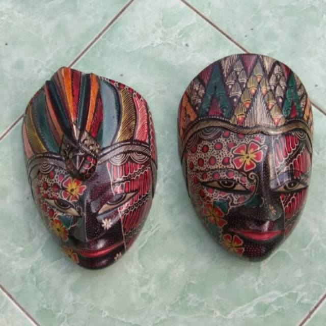 SATU SET PAJANGAN TOPENG RAMA SHINTA UKURAN S