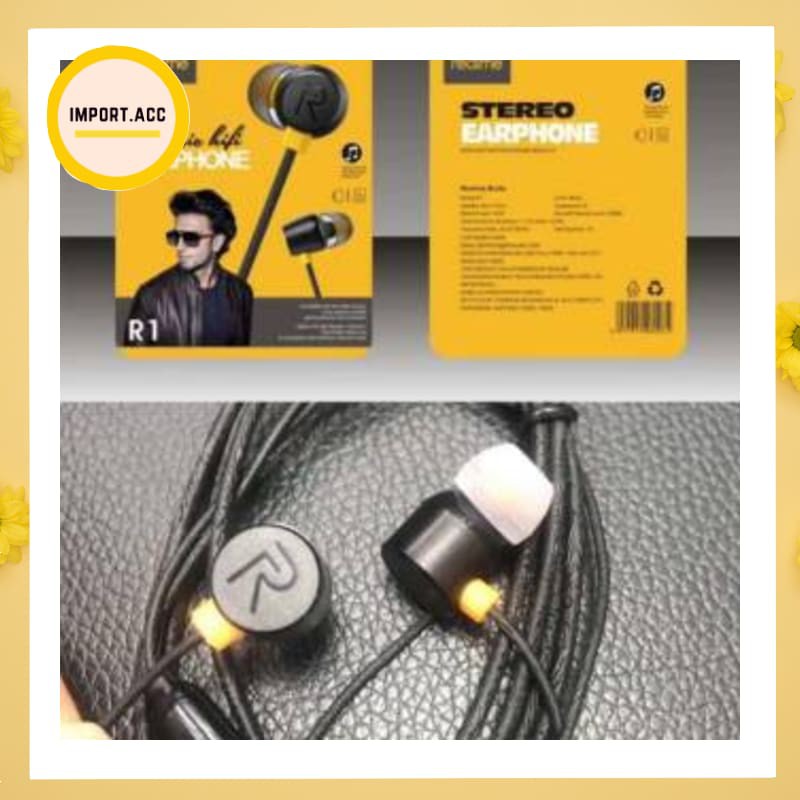 Headset Realme stereo R1 - Handsfree Earphone super bass (import.acc)