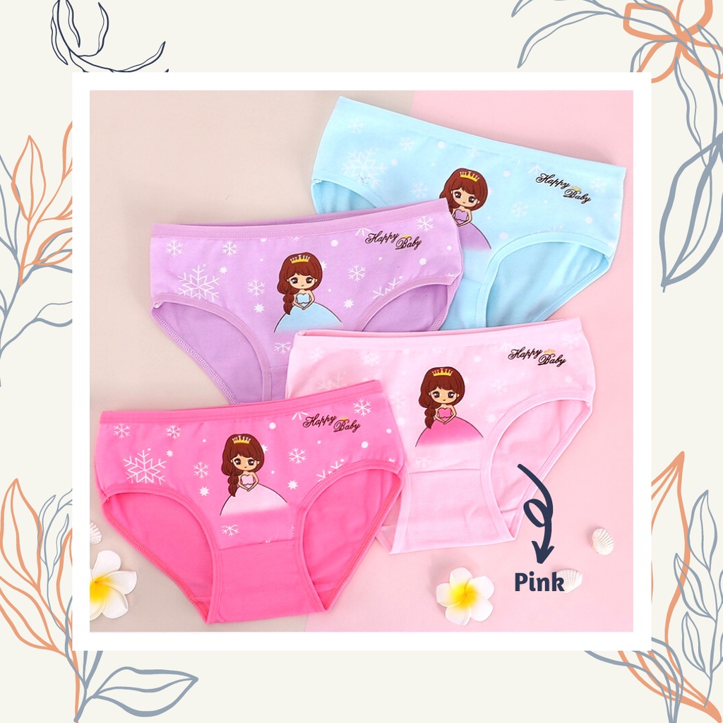 MBSS - XIAO TING CD HAPPY BABY celana dalam anak perempuan bahan katun halus 2-12 Tahun