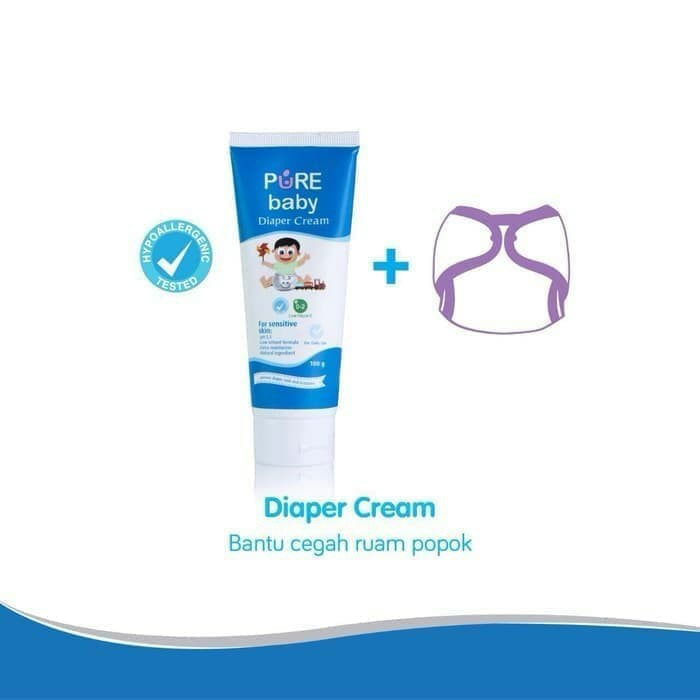 PURE BABY DIAPERS CREAM PUREBABY KRIM RUAM POPOK BAYI ANAK 100 GR