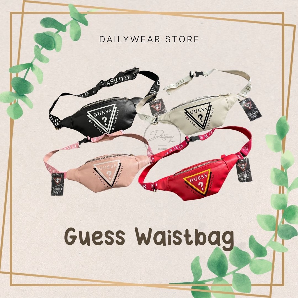 Guess Waist Bag / Tas Pinggang Pria Wanita / Kulit / Premium / Murah / Gratis Ongkir