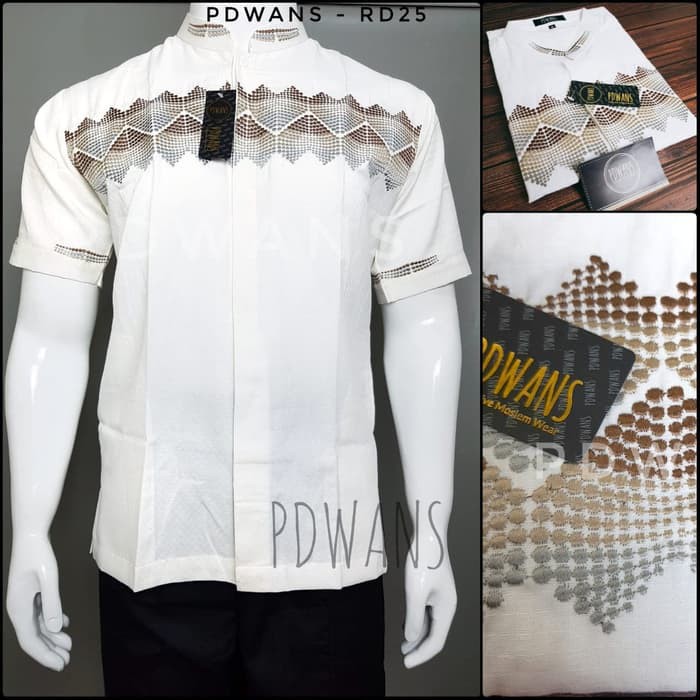 Baju Koko Haibah Salaf Polos Warna Putih Merk Tsaqofah Big Size  CO803  Muslim Lengan Pendek Tulang