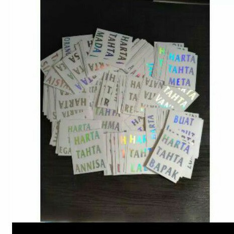 STIKER HARTA TAHTA// HARTA TAHTA CUSTOM NAMA