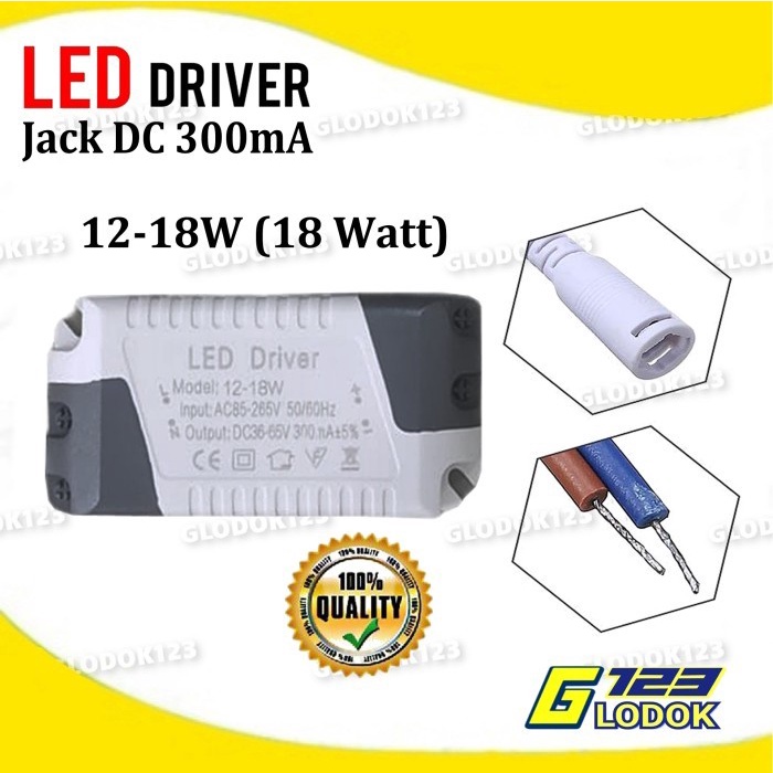 LED Driver 6 12 18 Watt Adaptor Lampu Downlight Panel