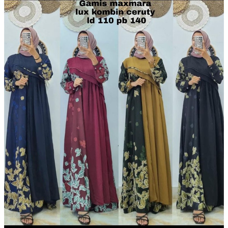 NEW GAMIS MAXMARA LUX KOMBINASI CERUTY TERBARU & BEST SELLER