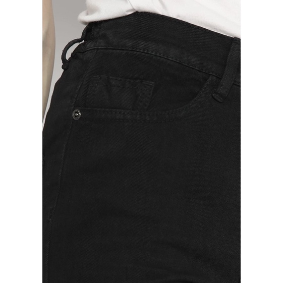 Sevins-highwaist jeans BOYFRIEND JEANS BLACK / HITAM