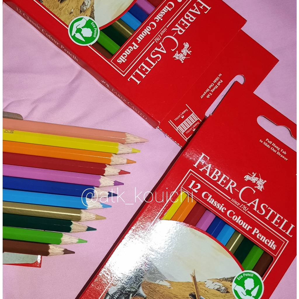 

PENSIL WARNA FABER CASTELL CLASSIC 12 WARNA PANJANG | CAT KAYU / KELIR KAYU 12W KUALITAS TERBAIK | FABER-CASTELL 12 CLASSIC COLOUR PENCILS BEST SELLER BEST PRICE