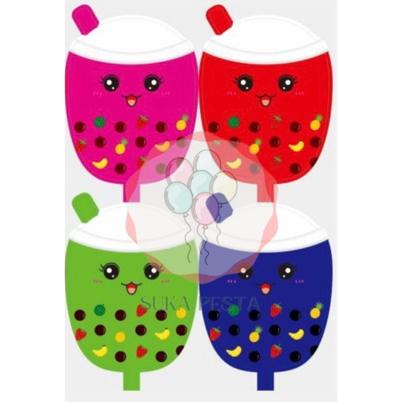 BALON GAS BOBA / BALON BUBBLE TEA / BALON KARAKTER BOBA