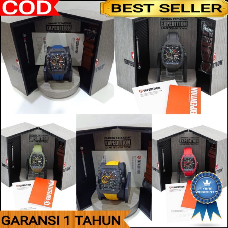JAM TANGAN PRIA EXPEDITION E6782/E6782 CARBON TITANIUM LIMITED EDITION ORIGINAL
