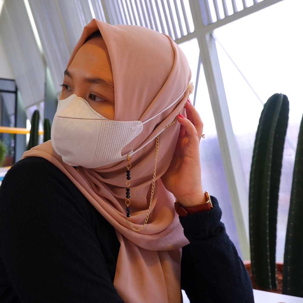 Strap Masker Hijab 2 in 1 Rantai Kalung dan Konektor Everest Series