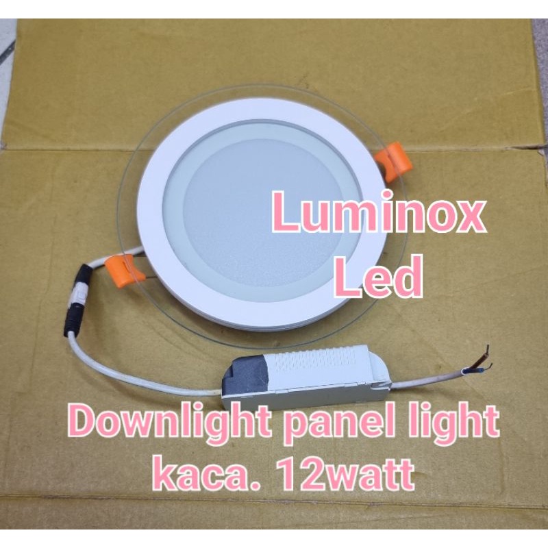 downlight panel light kaca led 12w 12 watt tanam plafon bulat 12watt 12 w 220volt
