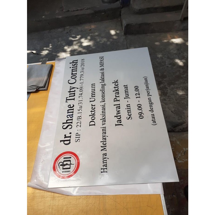 

Papan Nama Dokter - Apotek - Klinik - Custom Best Seller