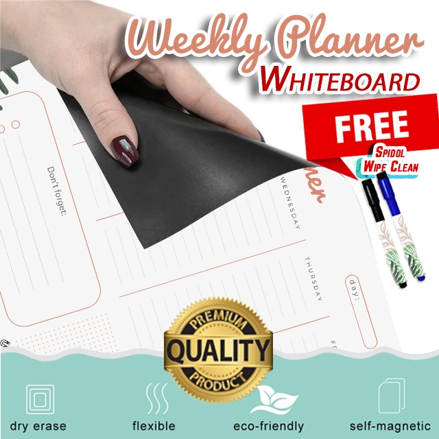 

WHITEBOARD MAGNETIC WEEKLY PLANNER FRIDGE PAPAN TULIS MAGNET PLANNER UNTUK SEMINGGU PAPAN TULIS MAGNET KULKAS