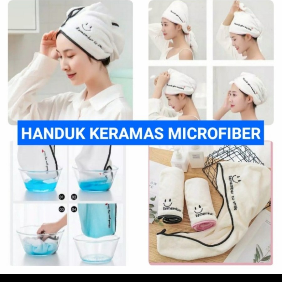 Handuk Keramas Karakter Cepat Kering Magic Towel Hair Wrap Serbaguna