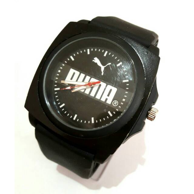 JAM TANGAN PRIA MURAH PUMA SPORT HITAM P0500H