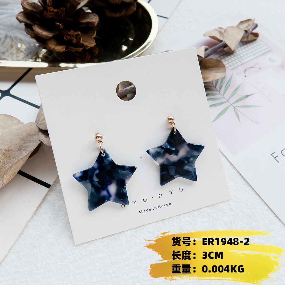 [littlecrab] Anting Wanita Bintang Tie Dye Korea Anting Unik Bentuk Bintang Star Tie Dye KoreanStyle