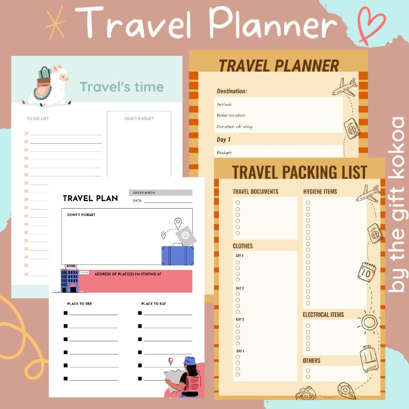 

(PART 2) Loose Leaf Kertas Isi Binder / Travel Planner