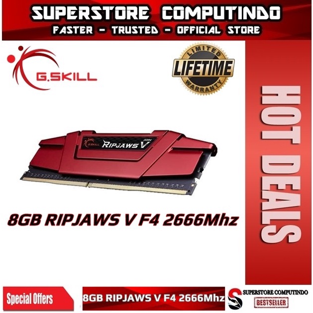 RAM G.Skill Ripjaws V DDR4 8GB 2666Mhz - F4-2666C19S-8GVR