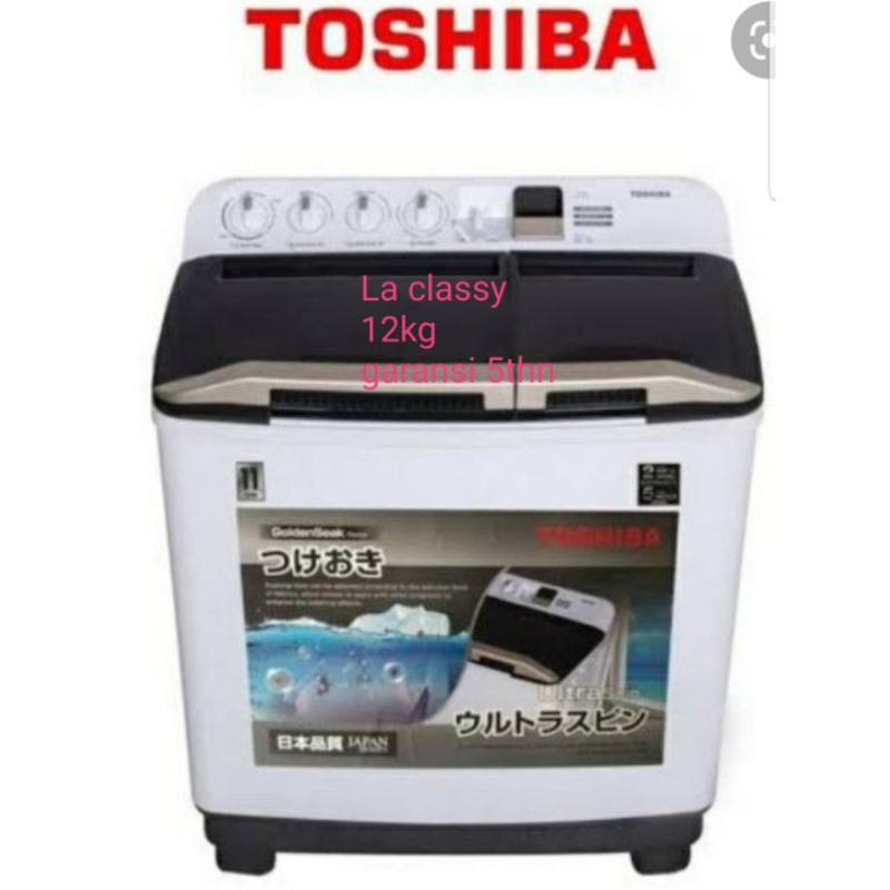 mesin cuci toshiba 2 tabung VHH- 120WN 12kg